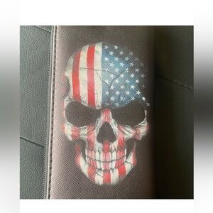 Skull Flag Print Wallet